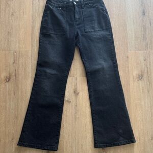 Cotton On black/gray “stretch bootleg jean” bootcut jeans. Size 8.